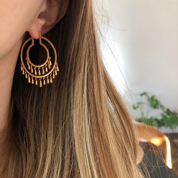 Gold Hoop Earrings - Picture 3 of 3